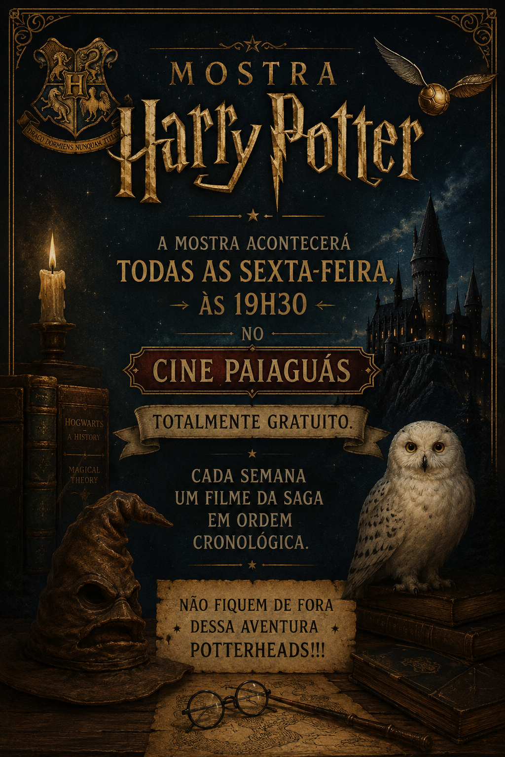 Vem ai… MOSTRA HARRY POTTER no Cine Paiaguás