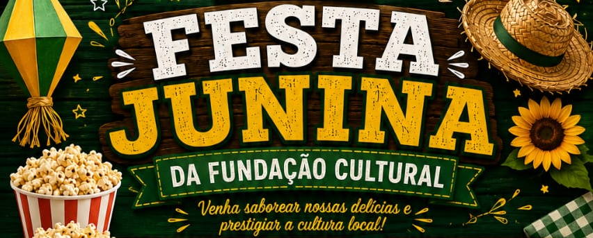 A Fundação Cultural estará presente em mais uma edição do Arraiá da Praça!