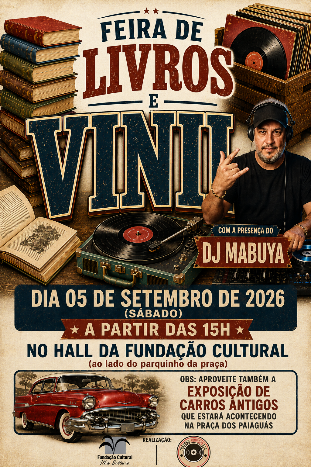 📚🎶 FEIRA DE LIVROS E VINIL 🎶📚