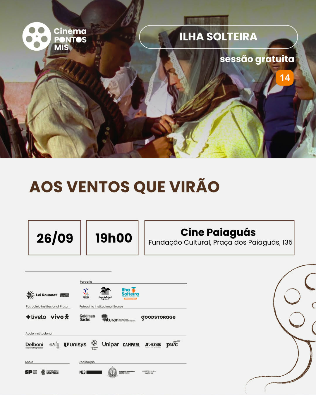 Ponto MIS: Cine Paiaguás exibe “Aos Ventos que Virão” gratuitamente neste sábado