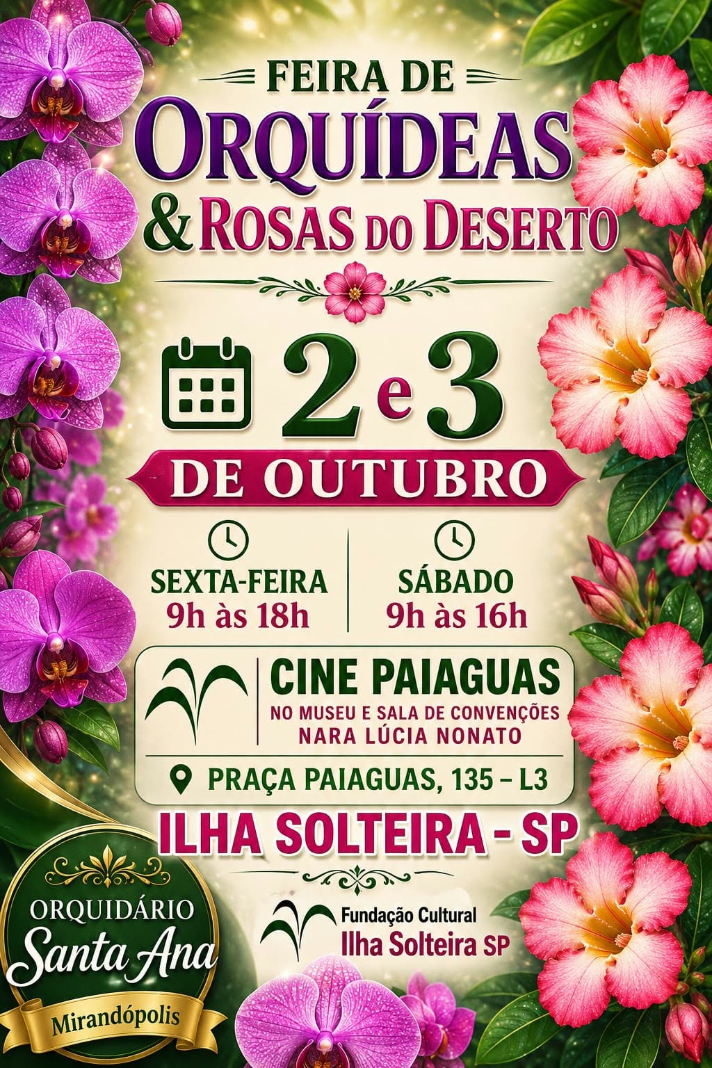 🌸 FEIRA DE ORQUÍDEAS & ROSAS DO DESERTO 🌺
